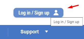 Sign up button 
